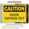 Signmission Door Swings Out, 10 in W x Rectangle, Vinyl Decal OS-2PACK-CS-D-710-L-19151 - alternate 4